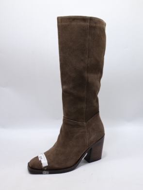 Kozaki damskie na obcasie (36-41) 2704 KHAKI