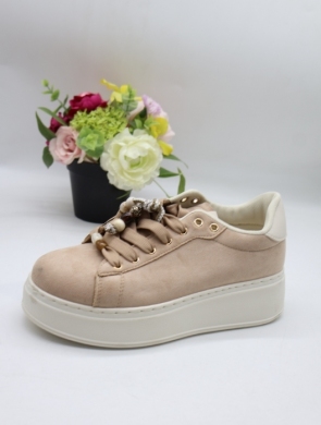 Buty sportowe damskie na płaskim (36-41) EV-512 KHAKI