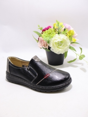 Półbuty damskie na płaskim (36-42) 26131-1 BLACK