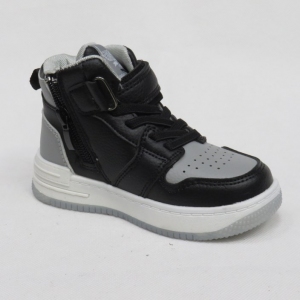 Buty sportowe chłopięce (22-27) P808B BLACK/GREY