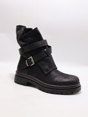 Botki damskie na płaskim (36-41) 5268 BLACK