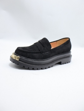 Mokasyny damskie na płaskim (36-41) H8-351 BLACK