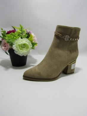 Botki damskie na obcasie (36-41) 9321 KHAKI
