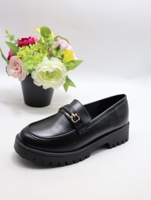 Mokasyny damskie na płaskim (36-41) V-918 BLACK