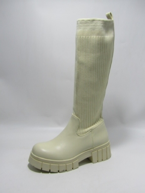 Kozaki damskie na płaskim (36-41) JW.170 BEIGE