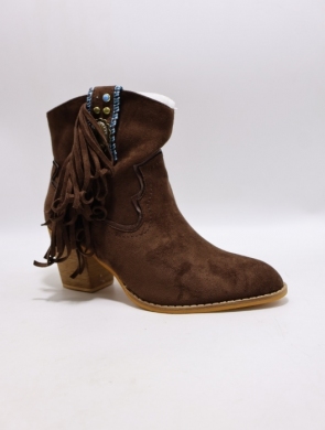 Botki damskie na obcasie (36-41) M1513 BROWN