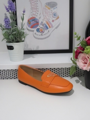 Mokasyny damskie na płaskim (36-41) GO-167 ORANGE