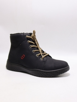 Botki damskie ocieplane na płaskim (36-42) SG969-1 BLACK