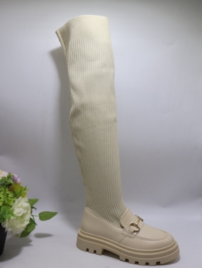 Kozaki damskie na płaskim (36-41) LG500 BEIGE