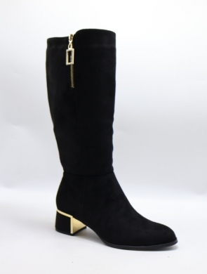 Kozaki damskie na obcasie (36-41) 6912 BLACK