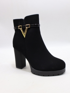 Botki damskie ocieplane na obcasie (36-41) XO-1006 BLACK