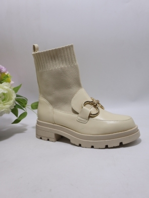 Botki damskie na płaskim (36-41) 8025 BEIGE