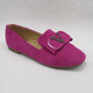 Mokasyny damskie na płaskim (36-41) ABC207 FUSHIA