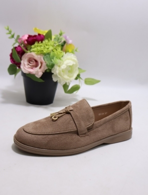 Mokasyny damskie na płaskim (36-41) E119 KHAKI