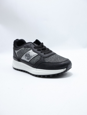 Buty sportowe damskie na płaskim (36-41) 0-1681 BLACK