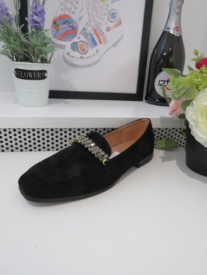 Mokasyny damskie na płaskim (36-41) 3692 BLACK