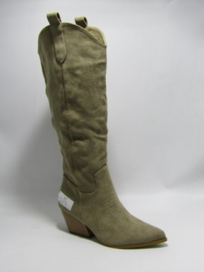 Kozaki damskie na obcasie (36-41) 503 KHAKI