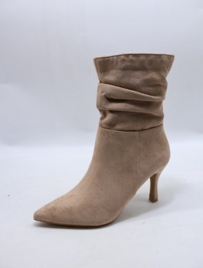 Botki damskie na szpilce (36-41) 8746 KHAKI