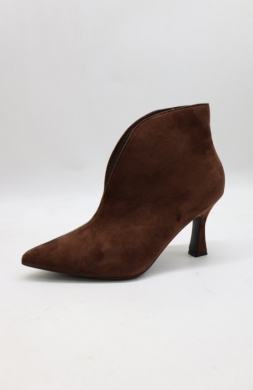 Botki damskie na szpilce (36-41) 6470 BROWN