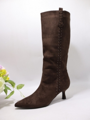 Kozaki damskie na szpilce (36-41) 1150 BROWN