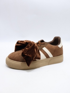 Buty sportowe damskie na płaskim (36-41) WX-182 BROWN