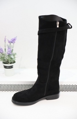 Kozaki damskie ocieplane na obcasie (36-41) 52233 BLACK