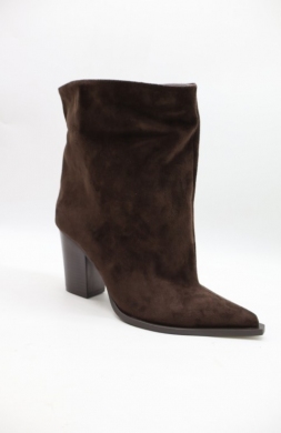 Botki damskie na obcasie (36-41) 2577A BROWN