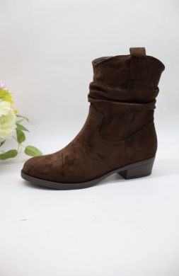 Botki damskie ocieplane na obcasie (36-41) AM7570 BROWN