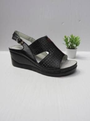 Sandały damskie na koturnie (36-41) 0100 BLACK