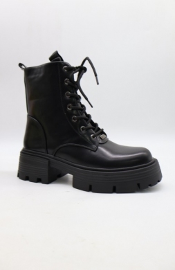 Botki damskie ocieplane na płaskim (36-41) AM7550 BLACK