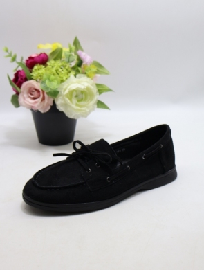 Mokasyny damskie na płaskim (36-41) 22-374 BLACK