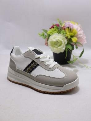 Buty sportowe damskie na płaskim (36-41) 88-106 WHITE