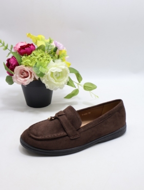 Mokasyny damskie na płaskim (36-41) V893 BROWN