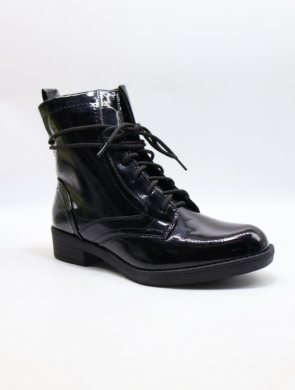 Botki damskie ocieplane na płaskim (36-41) HL61729 BLACK