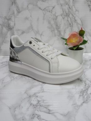 Buty sportowe damskie na płaskim (36-41) EV-106 WHITE