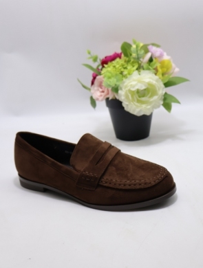 Mokasyny damskie na płaskim (36-41) H8-1051 BROWN