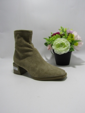 Botki damskie na obcasie (36-41) 9569A-1 KHAKI