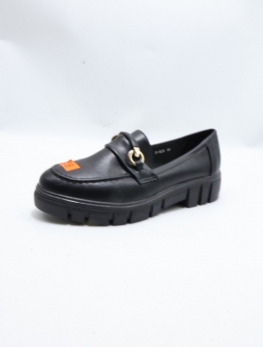 Mokasyny damskie na płaskim (36-41) 0-629 BLACK