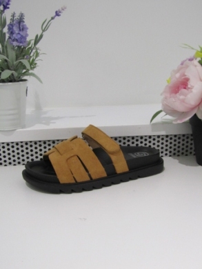 Klapki damskie na płaskim (36-41) CD317 CAMEL