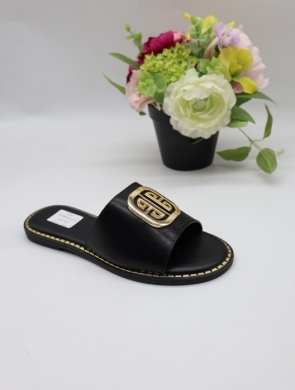 Klapki damskie na płaskim (36-41) DM598 BLACK