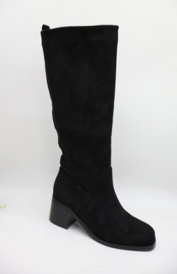 Kozaki damskie ocieplane na obcasie (36-41) 1163 BLACK