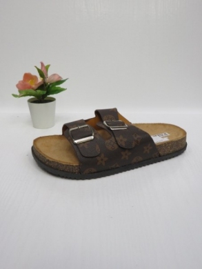 Klapki damskie na płaskim (36-41) H2306 BROWN