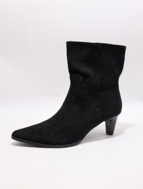 Botki damskie ocieplane na obcasie (36-41) FR830 BLACK