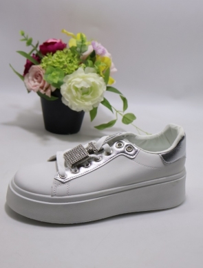 Buty sportowe damskie na płaskim (37-40) 681 SILVER