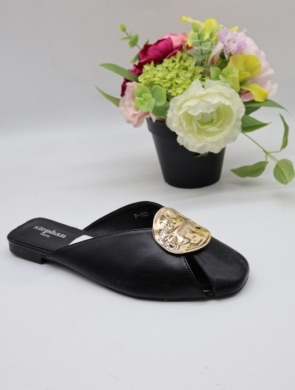 Klapki damskie na płaskim (36-41) P1525 BLACK
