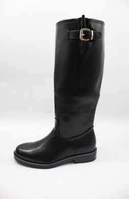 Kozaki damskie ocieplane na płaskim (36-41) 588-99 BLACK
