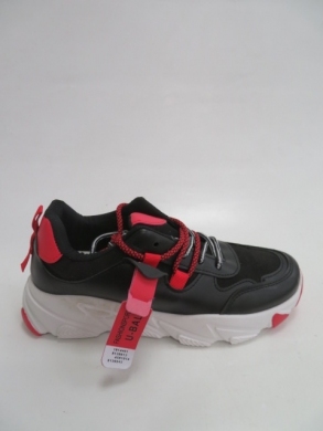 Sneakersy damskie niskie (36-41) MB188 BLACK/RED