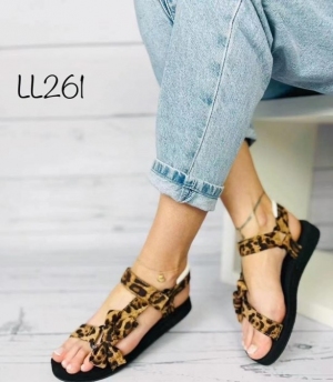 Sandały damskie na płaskim (36-41) LL261 KHAKI
