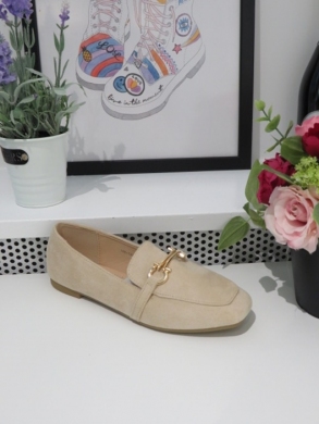 Mokasyny damskie na płaskim (36-41) 100-249 BEIGE