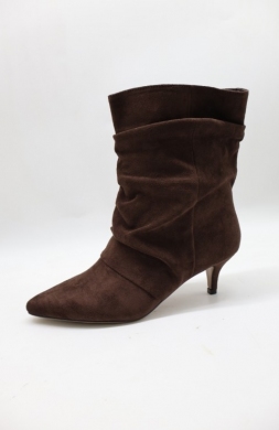 Botki damskie na szpilce (36-41) C927 BROWN